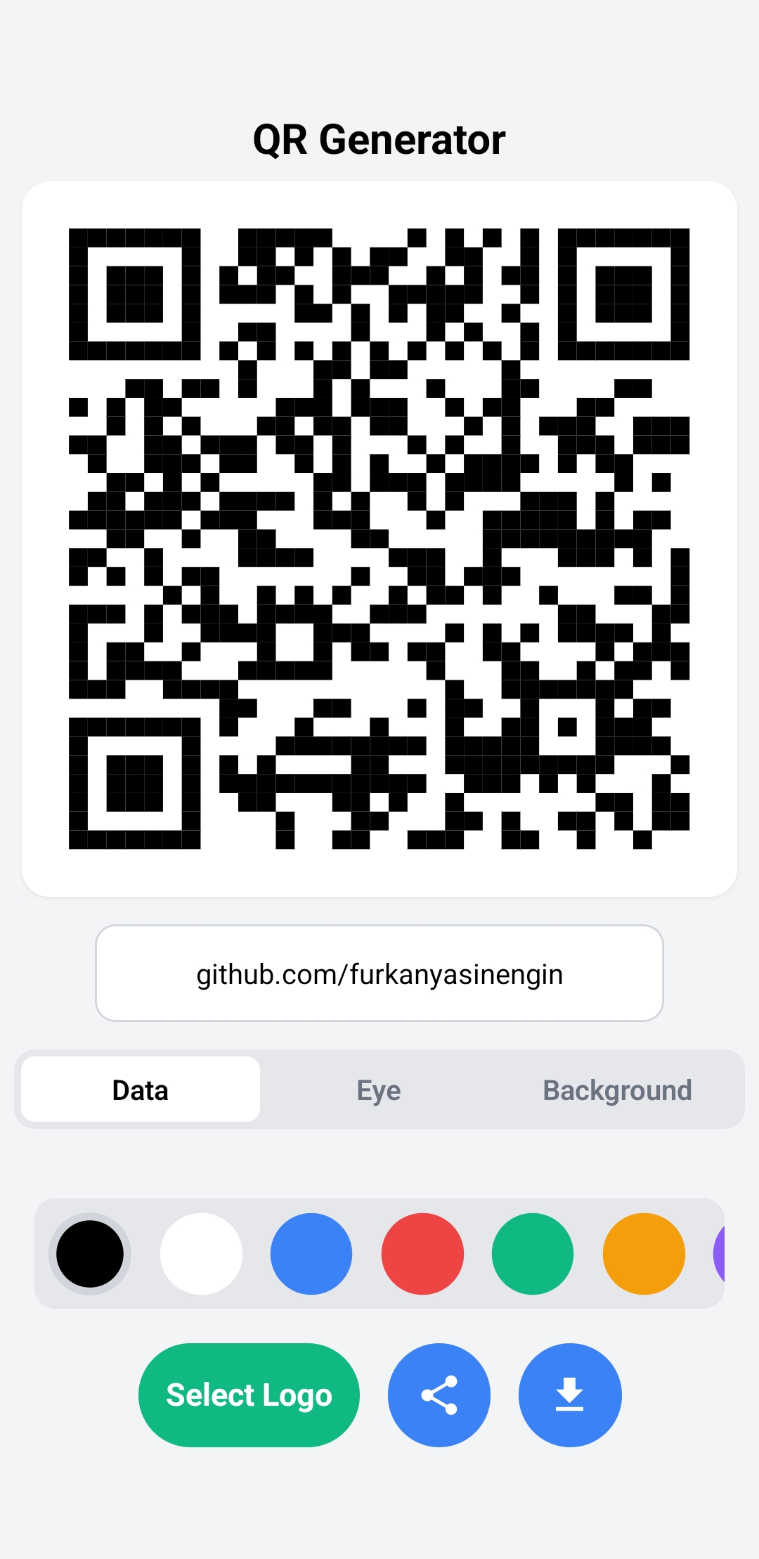 Picture of the QR Code Generator